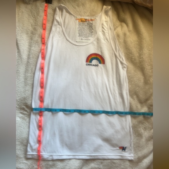 Aviator Nation RARE Unisex Chicago Rainbow Tank Top L - Picture 7 of 8